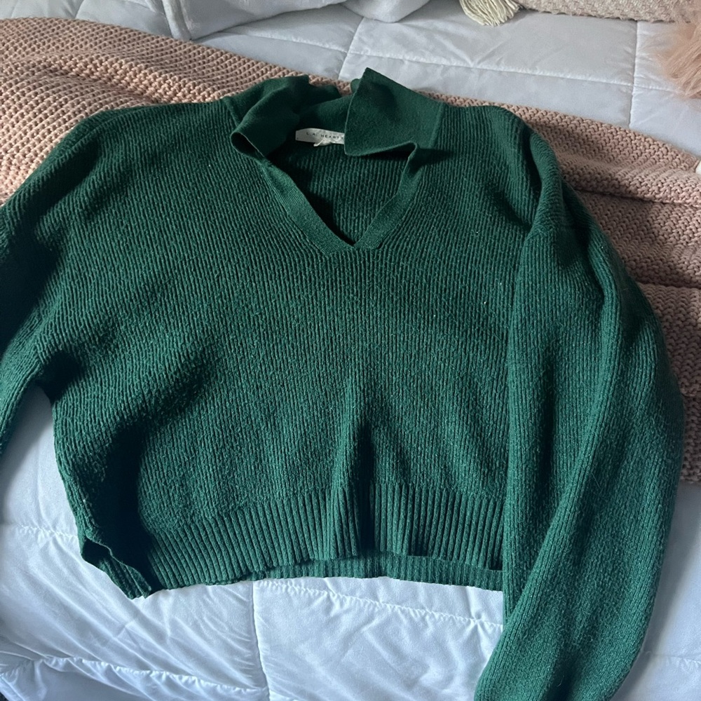 La Hearts green sweater